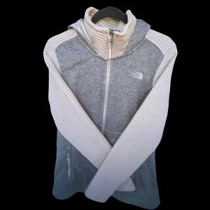 The North Face hooded cinch waist fleece body/cotton poly long sleeve jacket.